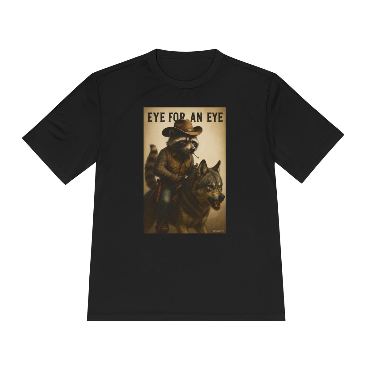 T-Shirt — "Eye for an Eye" Raccoon Warrior Graphic Tee