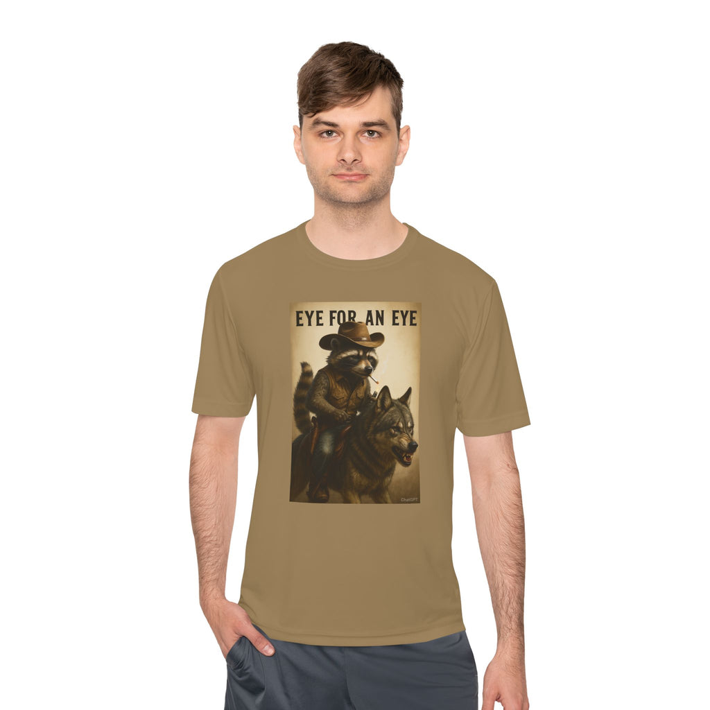 T-Shirt — "Eye for an Eye" Raccoon Warrior Graphic Tee