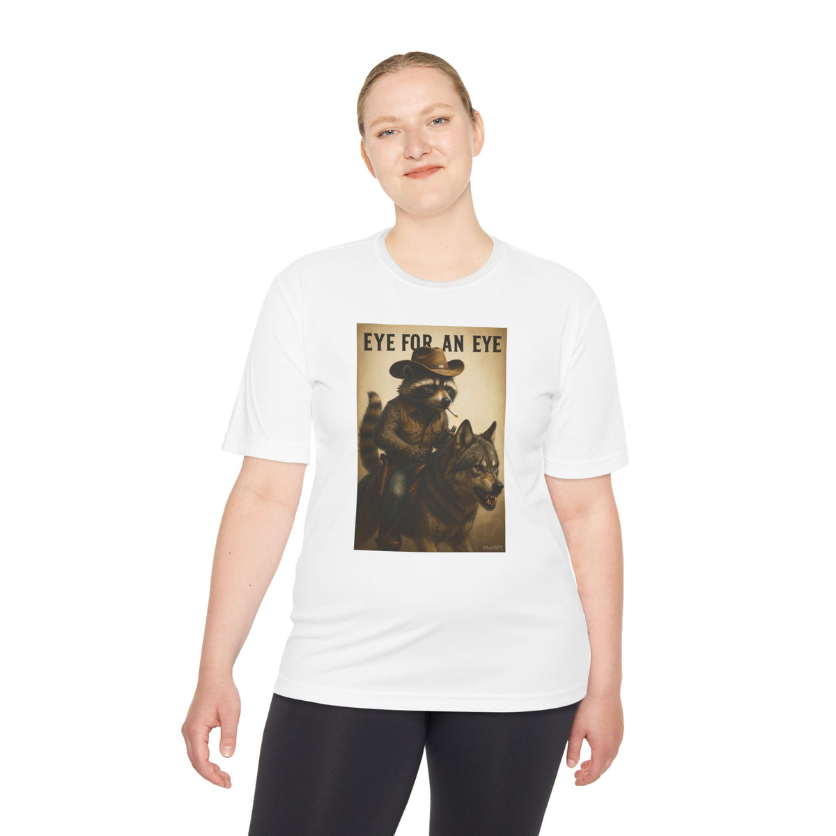 T-Shirt — "Eye for an Eye" Raccoon Warrior Graphic Tee