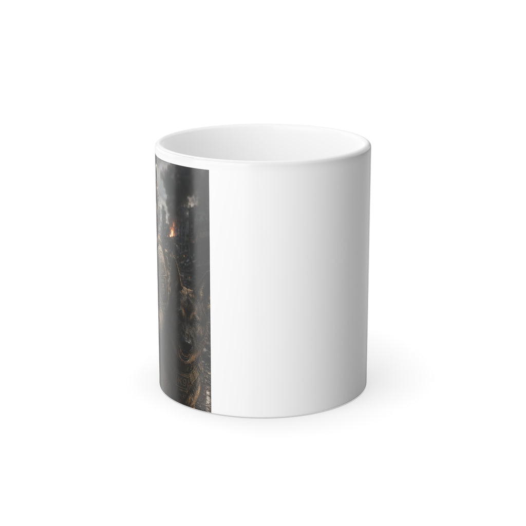 Color Morphing Mug — Black Handle Heat-Activated Coffee Cup (11oz)