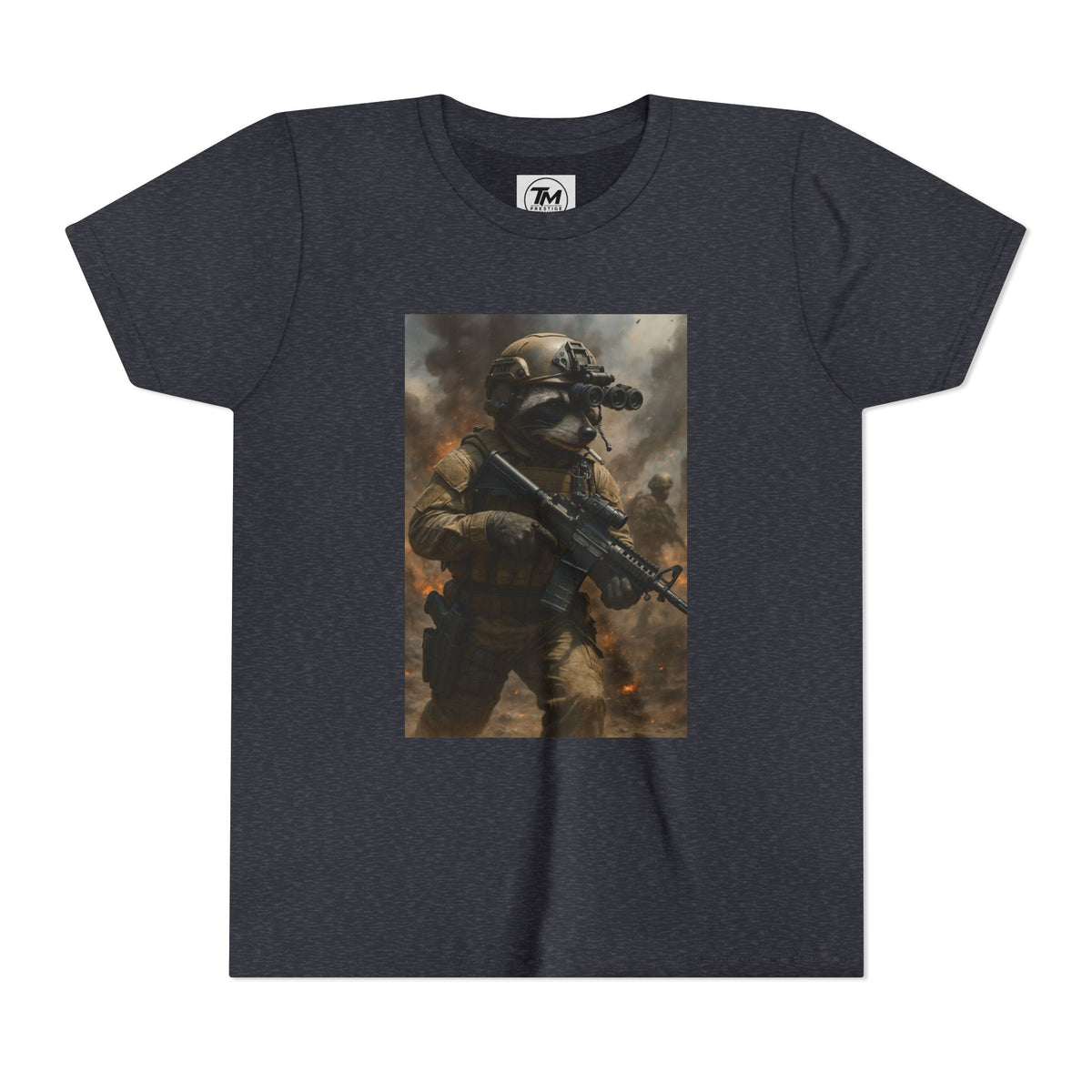 Youth Tactical Soldier Tee — Night Vision Military Graphic Shirt