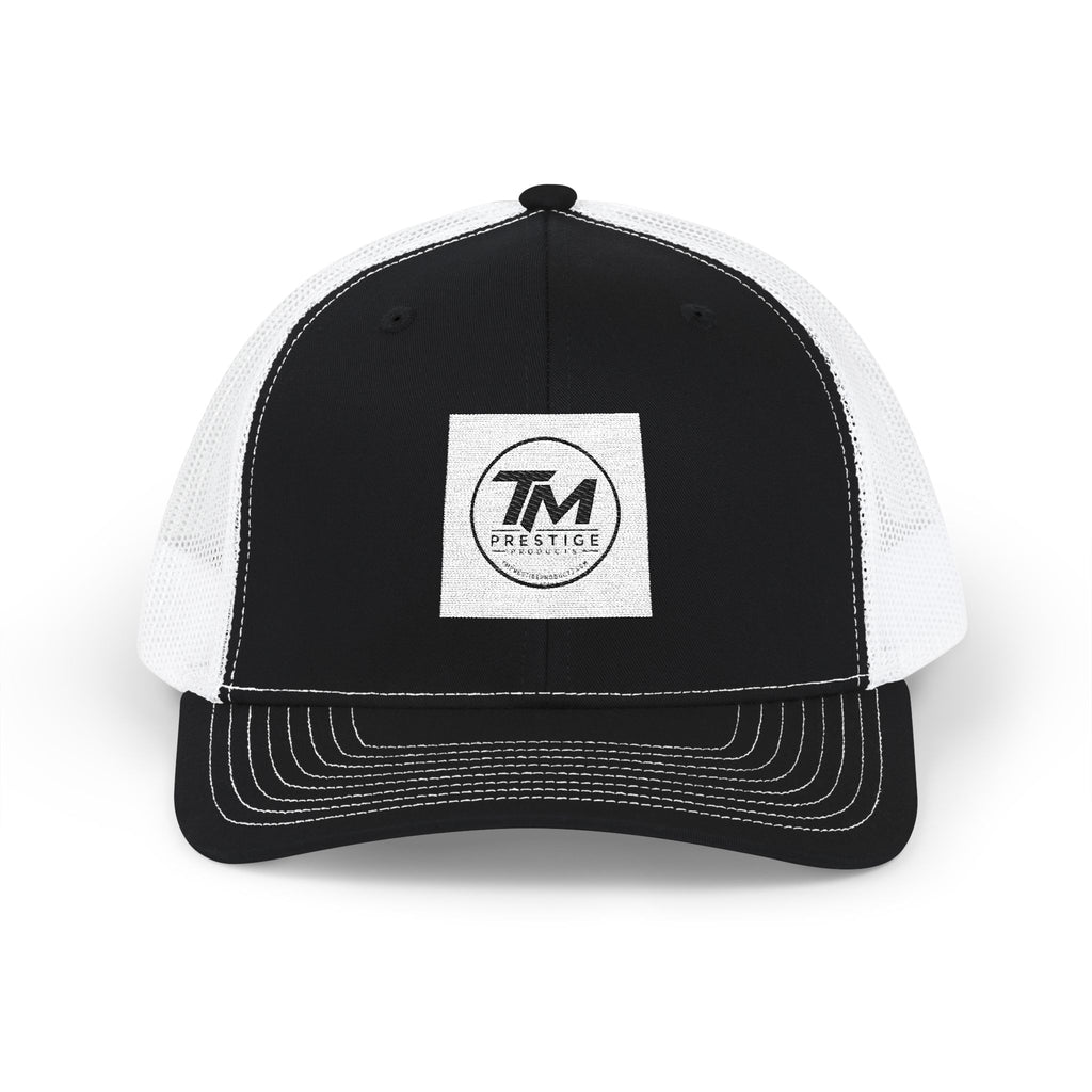 TM Logo Snapback Trucker Hat – Vintage Patch Mesh Cap