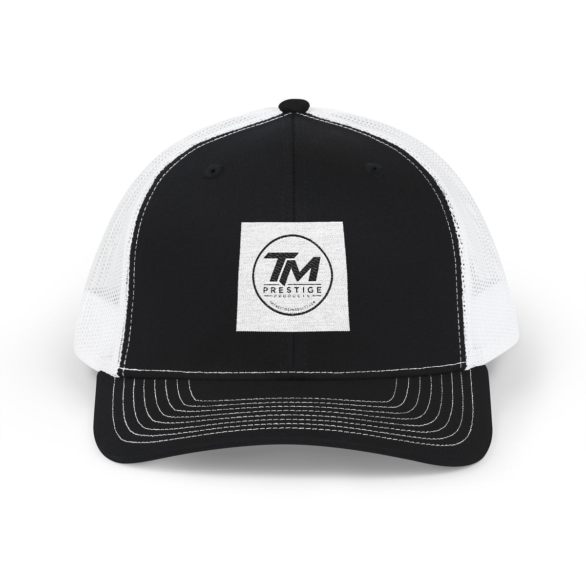 TM Logo Snapback Trucker Hat – Vintage Patch Mesh Cap