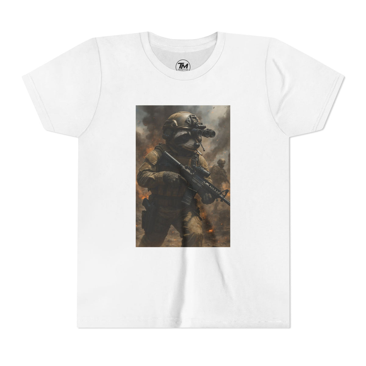 Youth Tactical Soldier Tee — Night Vision Military Graphic Shirt
