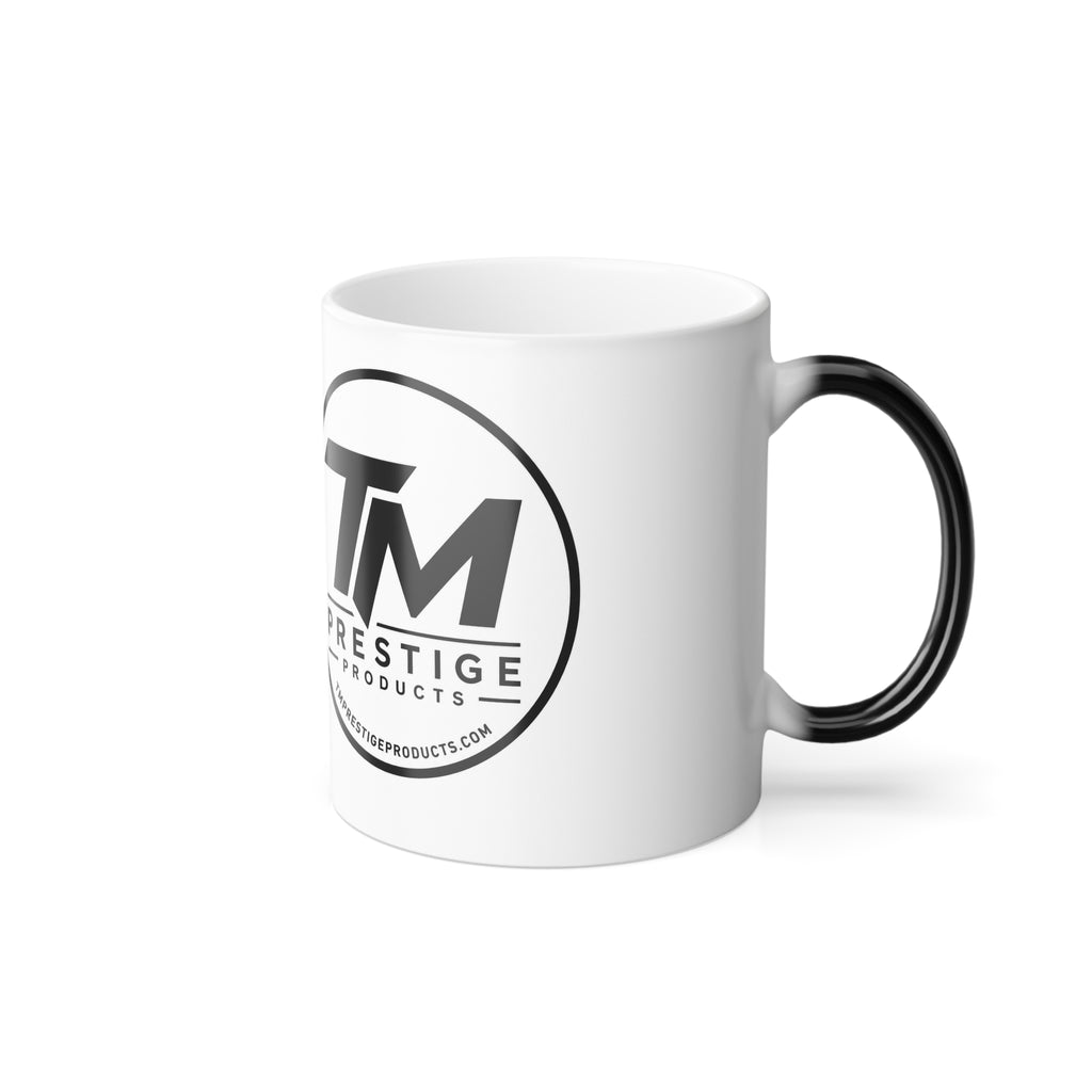 Color Morphing Mug — Black Handle Heat-Activated Coffee Cup (11oz)