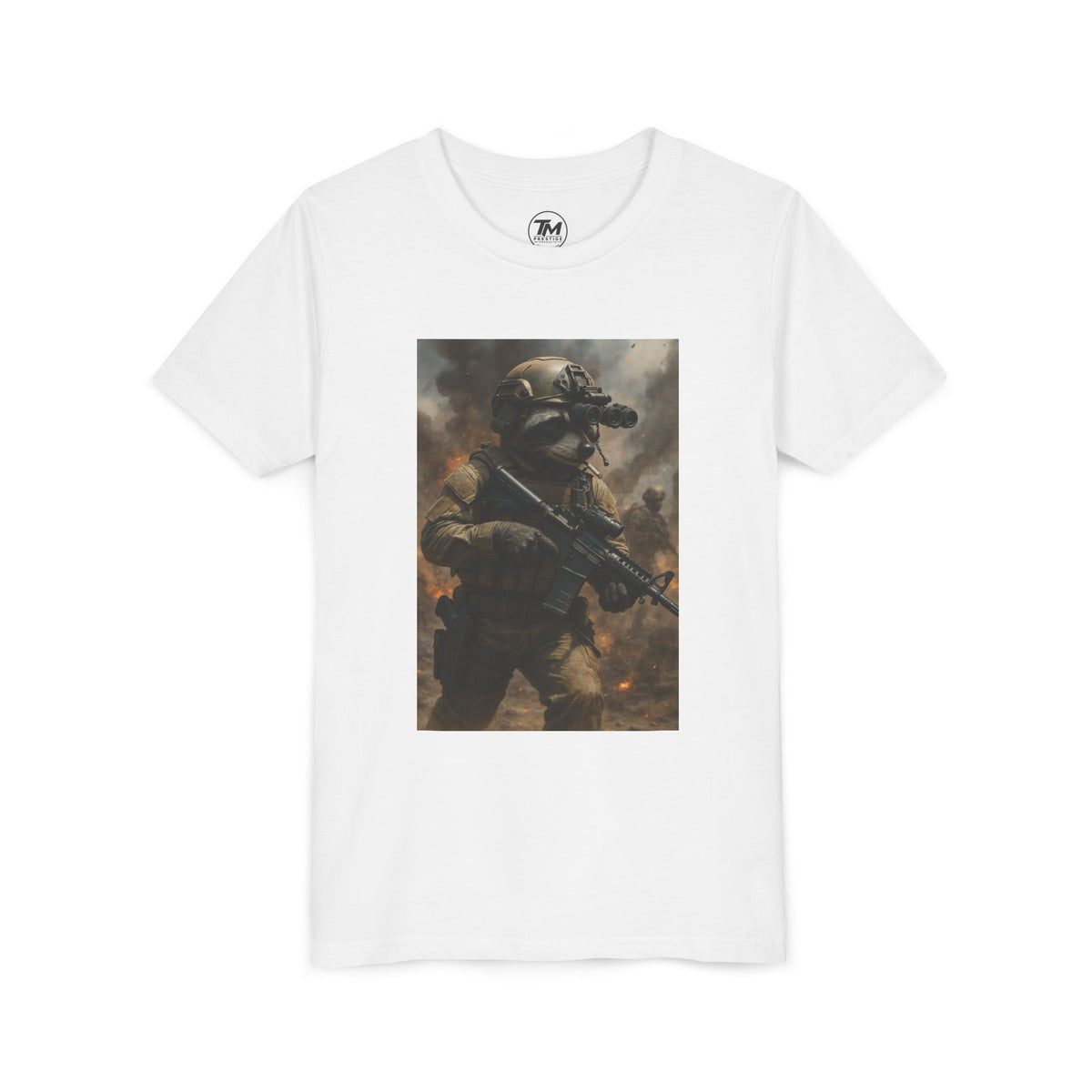 Youth Tactical Soldier Tee — Night Vision Military Graphic Shirt