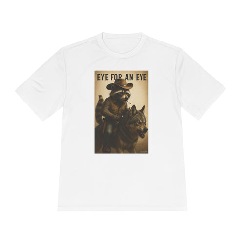 T-Shirt — "Eye for an Eye" Raccoon Warrior Graphic Tee