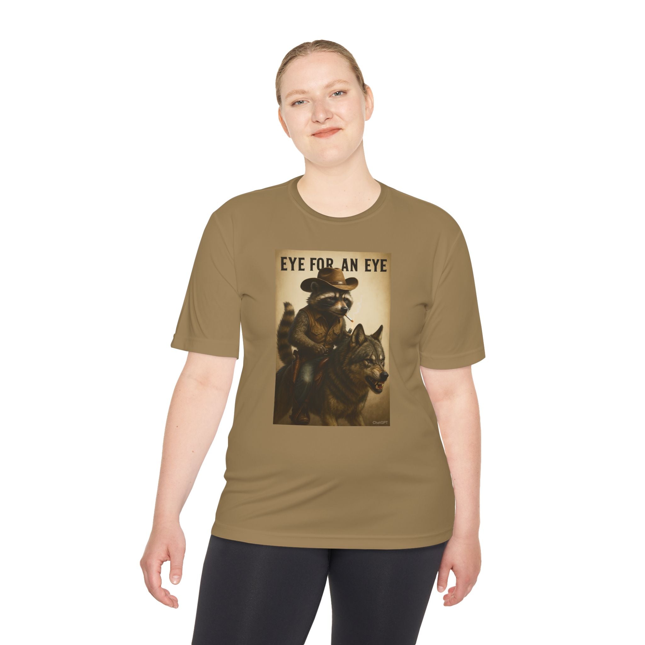 T-Shirt — "Eye for an Eye" Raccoon Warrior Graphic Tee