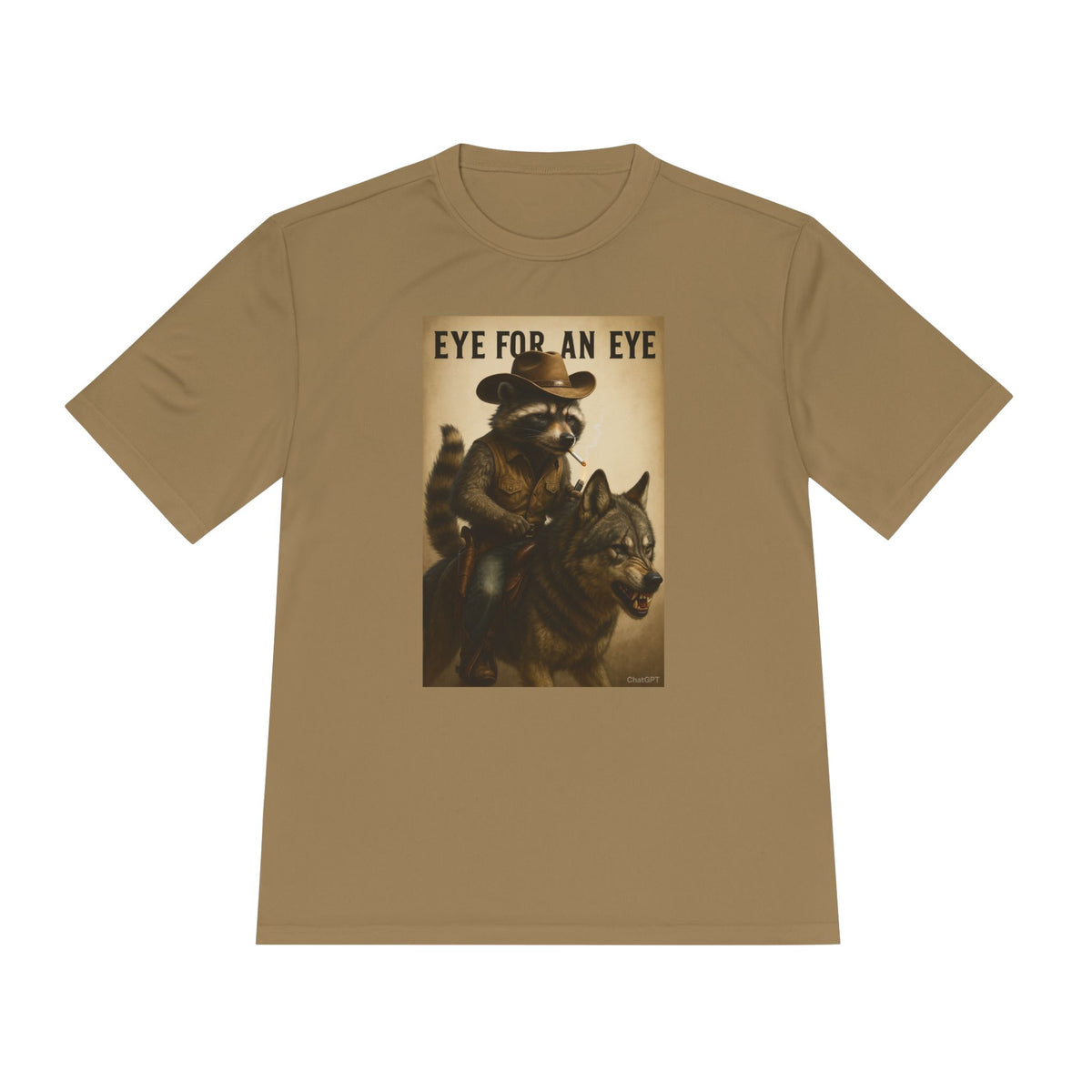 T-Shirt — "Eye for an Eye" Raccoon Warrior Graphic Tee