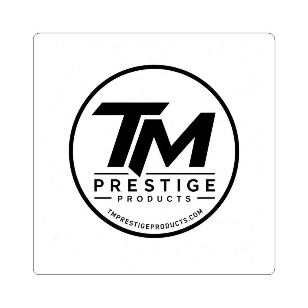 TM Prestige Round Logo Kiss-Cut Sticker – Premium Laptop & Gear Decal