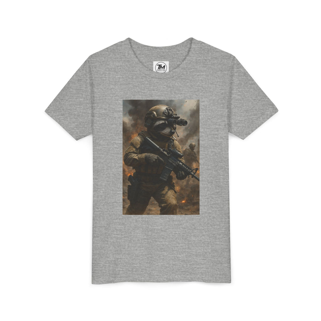 Youth Tactical Soldier Tee — Night Vision Military Graphic Shirt