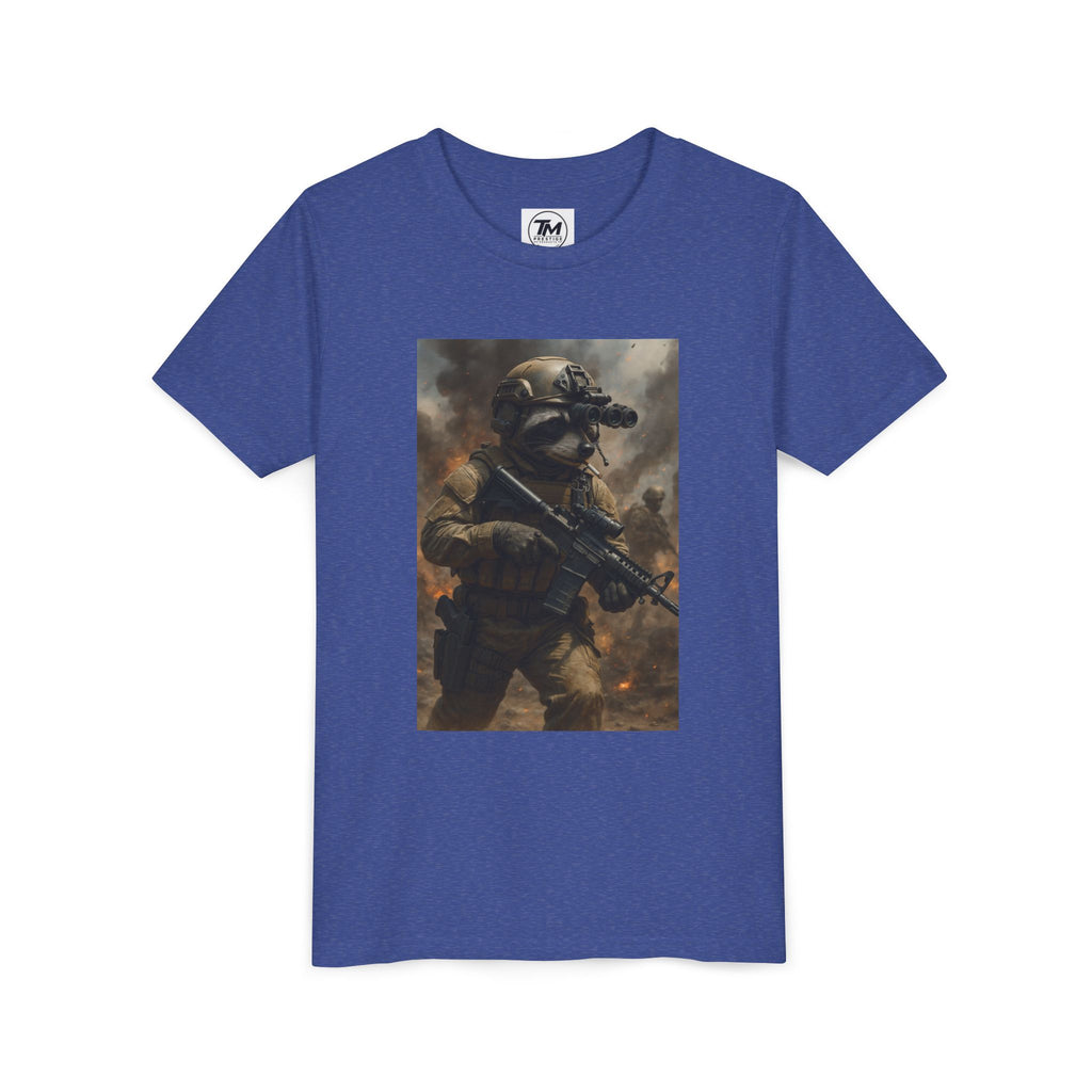Youth Tactical Soldier Tee — Night Vision Military Graphic Shirt