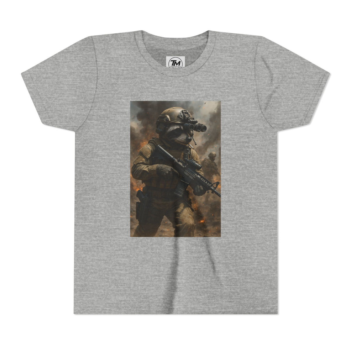 Youth Tactical Soldier Tee — Night Vision Military Graphic Shirt