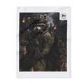 Tactical Raccoon Fleece Blanket — Military K9 Cozy Throw