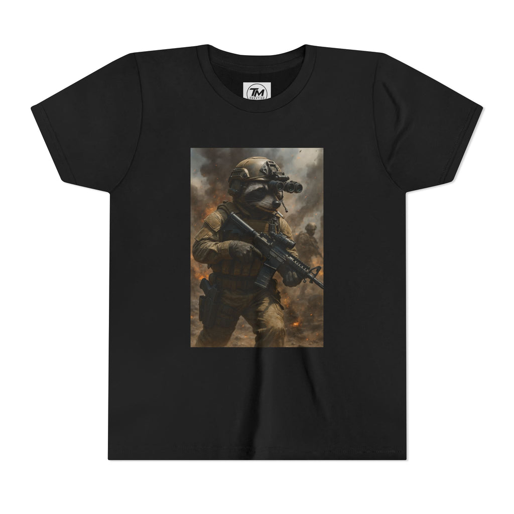 Youth Tactical Soldier Tee — Night Vision Military Graphic Shirt