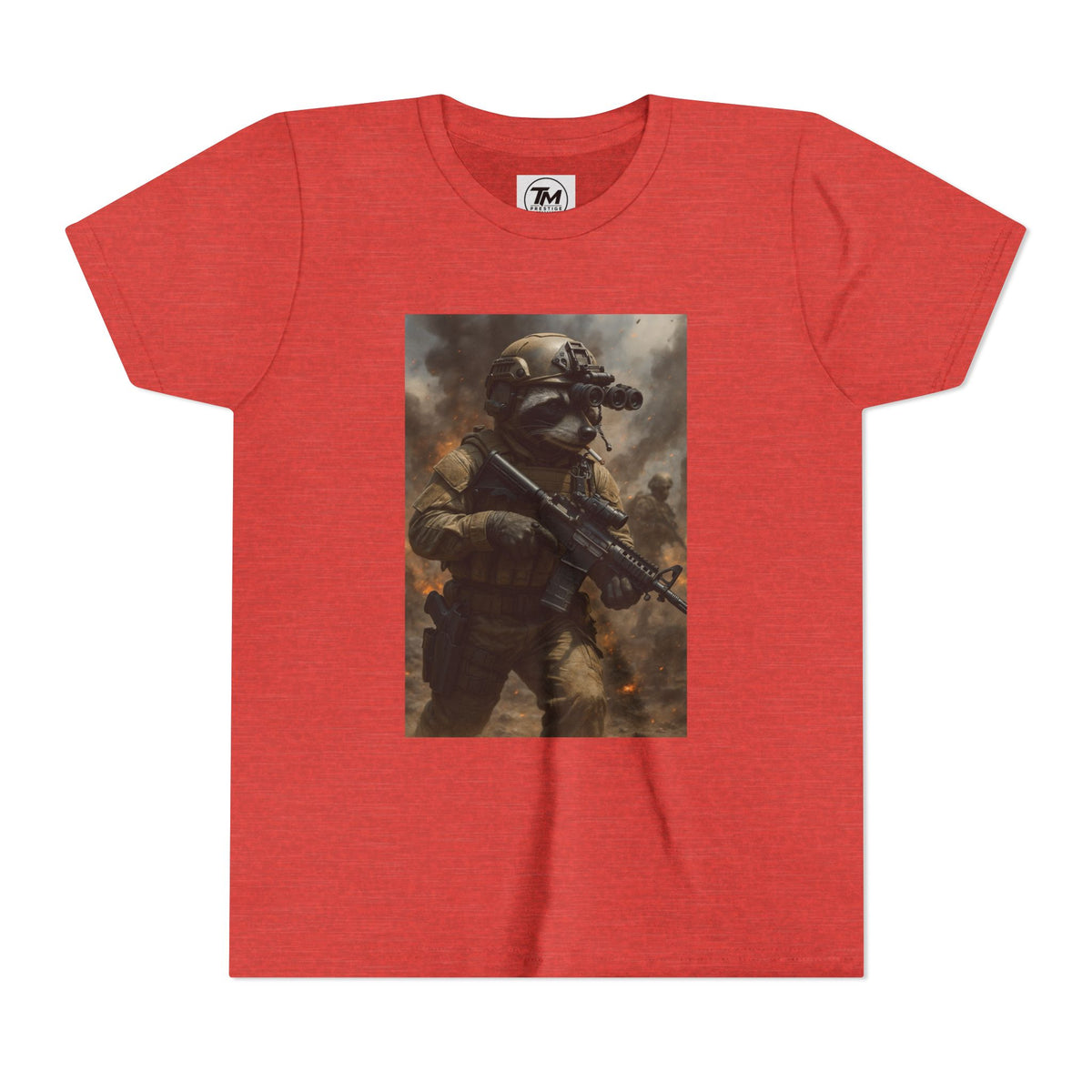Youth Tactical Soldier Tee — Night Vision Military Graphic Shirt