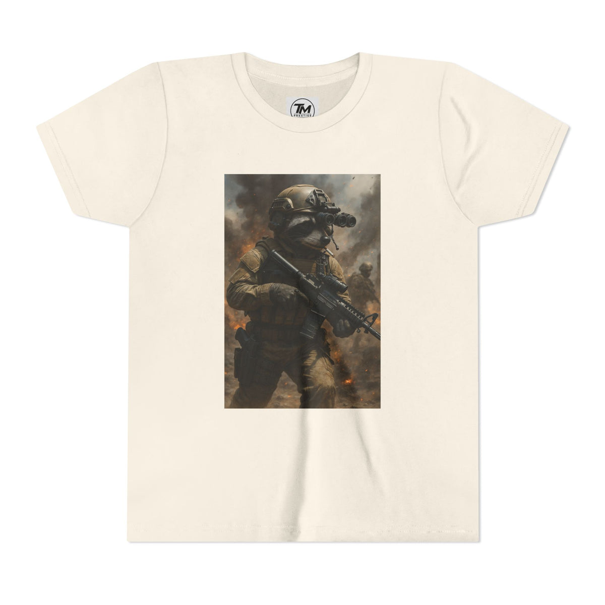 Youth Tactical Soldier Tee — Night Vision Military Graphic Shirt