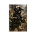 Tactical Raccoon Soldier Sticker — Military Gamer Vinyl Kiss-Cut Decal