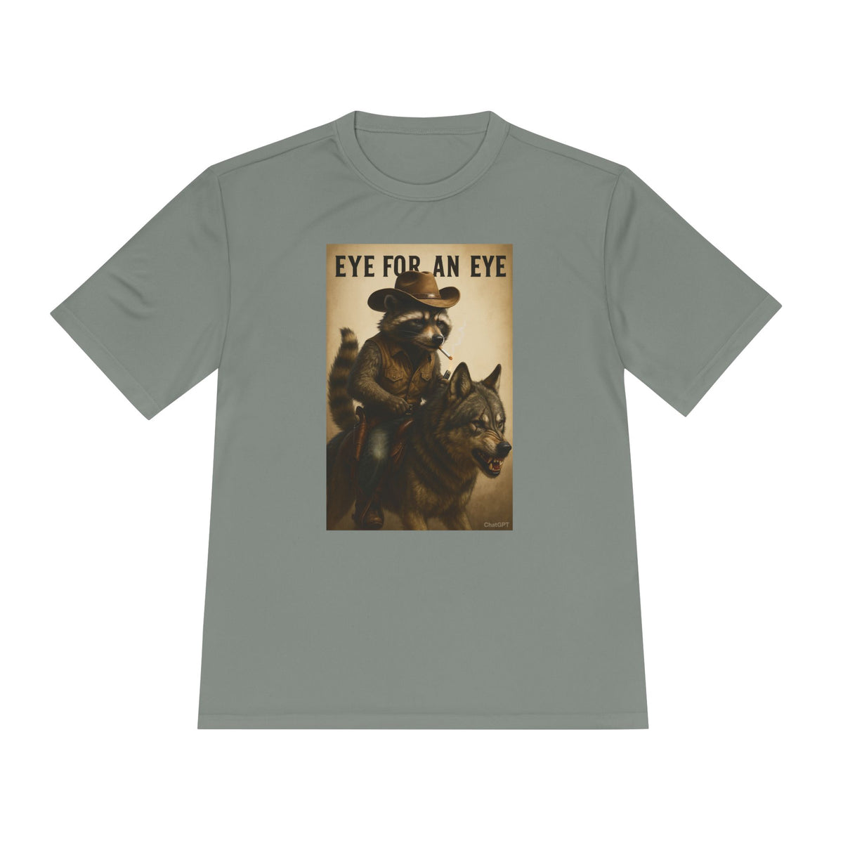 T-Shirt — "Eye for an Eye" Raccoon Warrior Graphic Tee