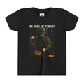 Youth Tee — "We Make Em' at Night" Raccoon Chef Graphic