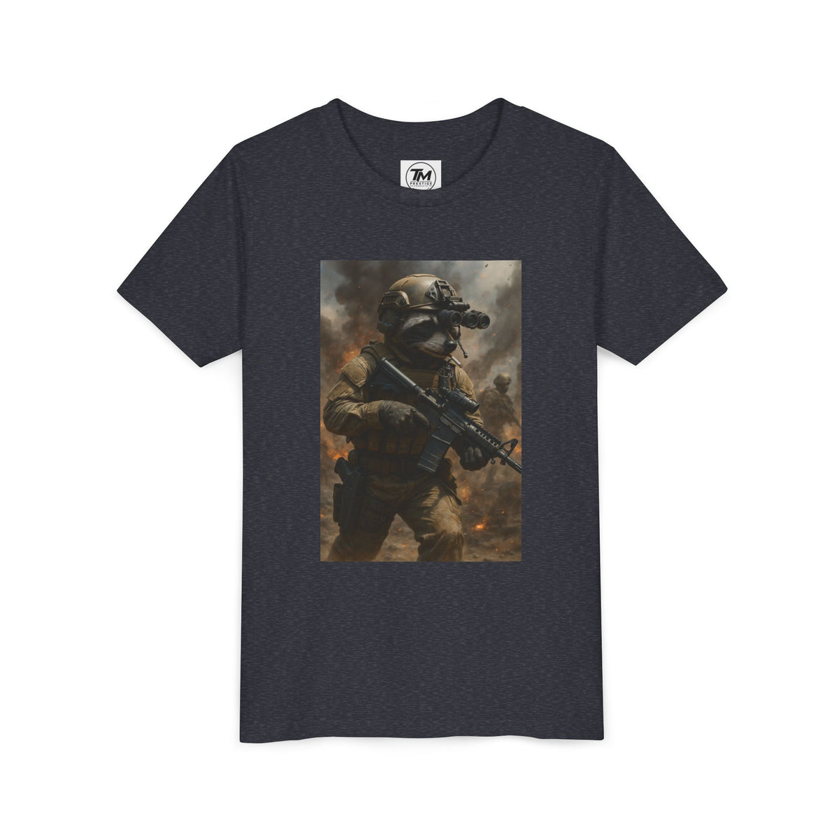 Youth Tactical Soldier Tee — Night Vision Military Graphic Shirt