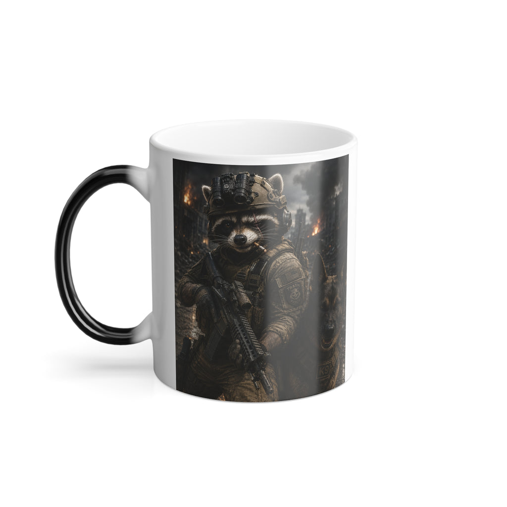 Color Morphing Mug — Black Handle Heat-Activated Coffee Cup (11oz)