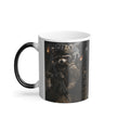 Color Morphing Mug — Black Handle Heat-Activated Coffee Cup (11oz)
