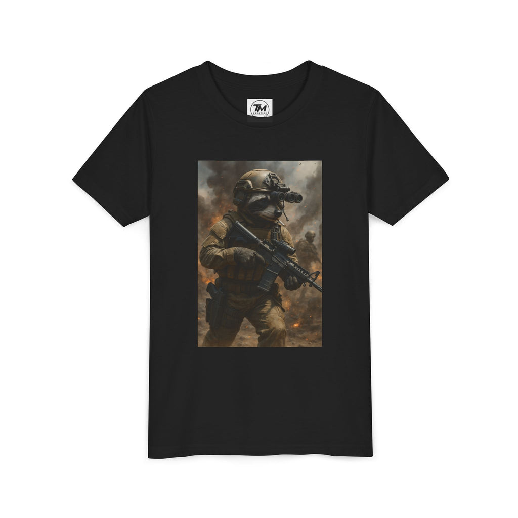 Youth Tactical Soldier Tee — Night Vision Military Graphic Shirt