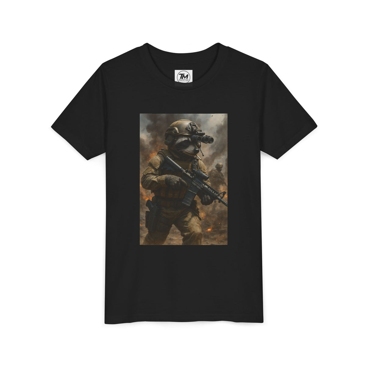 Youth Tactical Soldier Tee — Night Vision Military Graphic Shirt