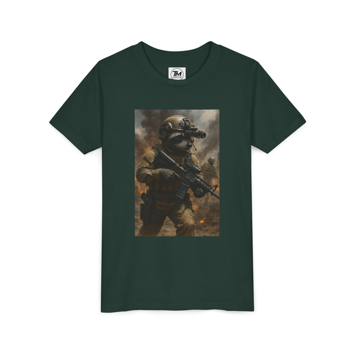 Youth Tactical Soldier Tee — Night Vision Military Graphic Shirt