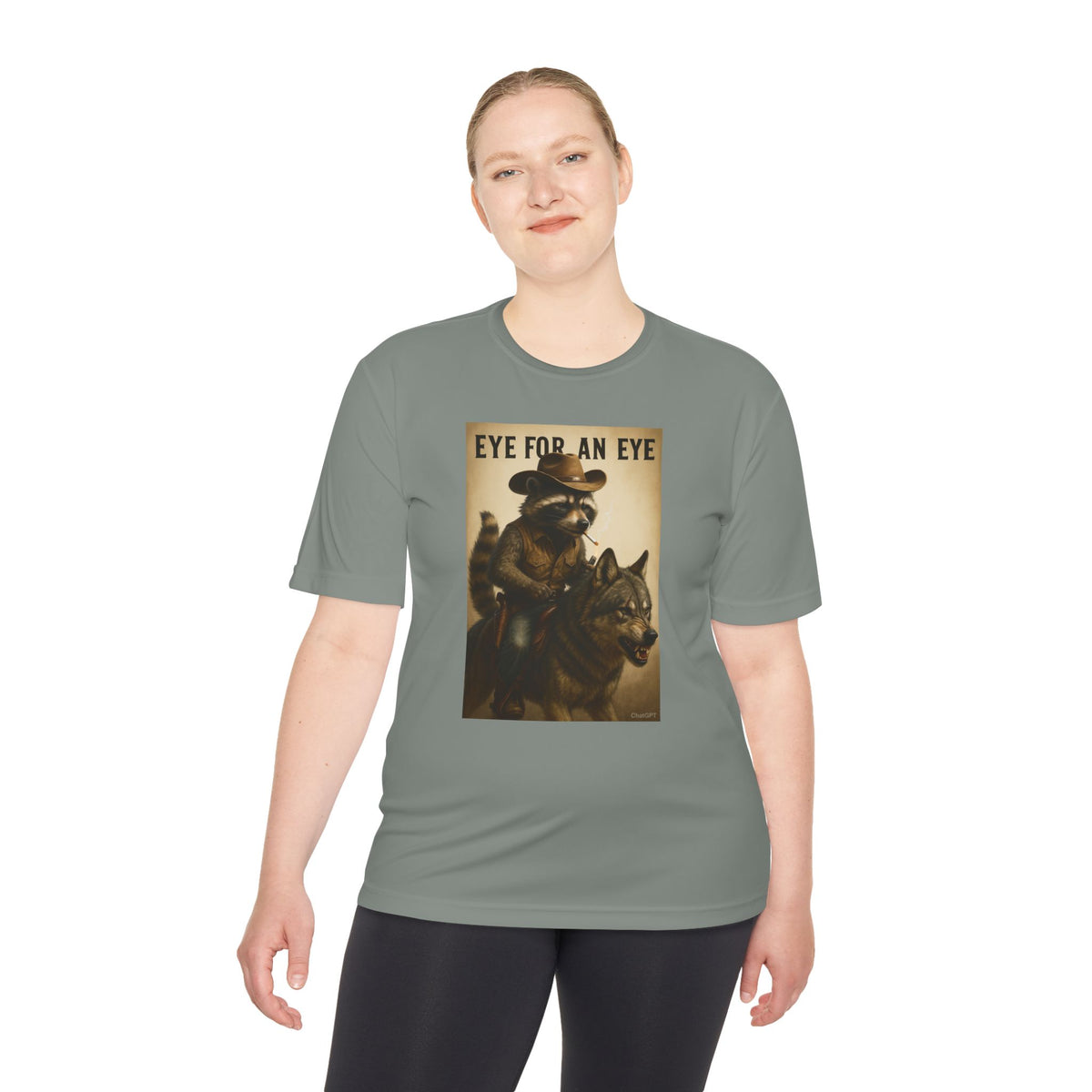 T-Shirt — "Eye for an Eye" Raccoon Warrior Graphic Tee
