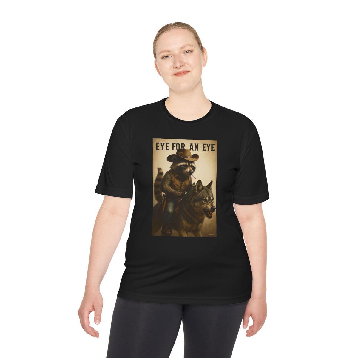 T-Shirt — "Eye for an Eye" Raccoon Warrior Graphic Tee