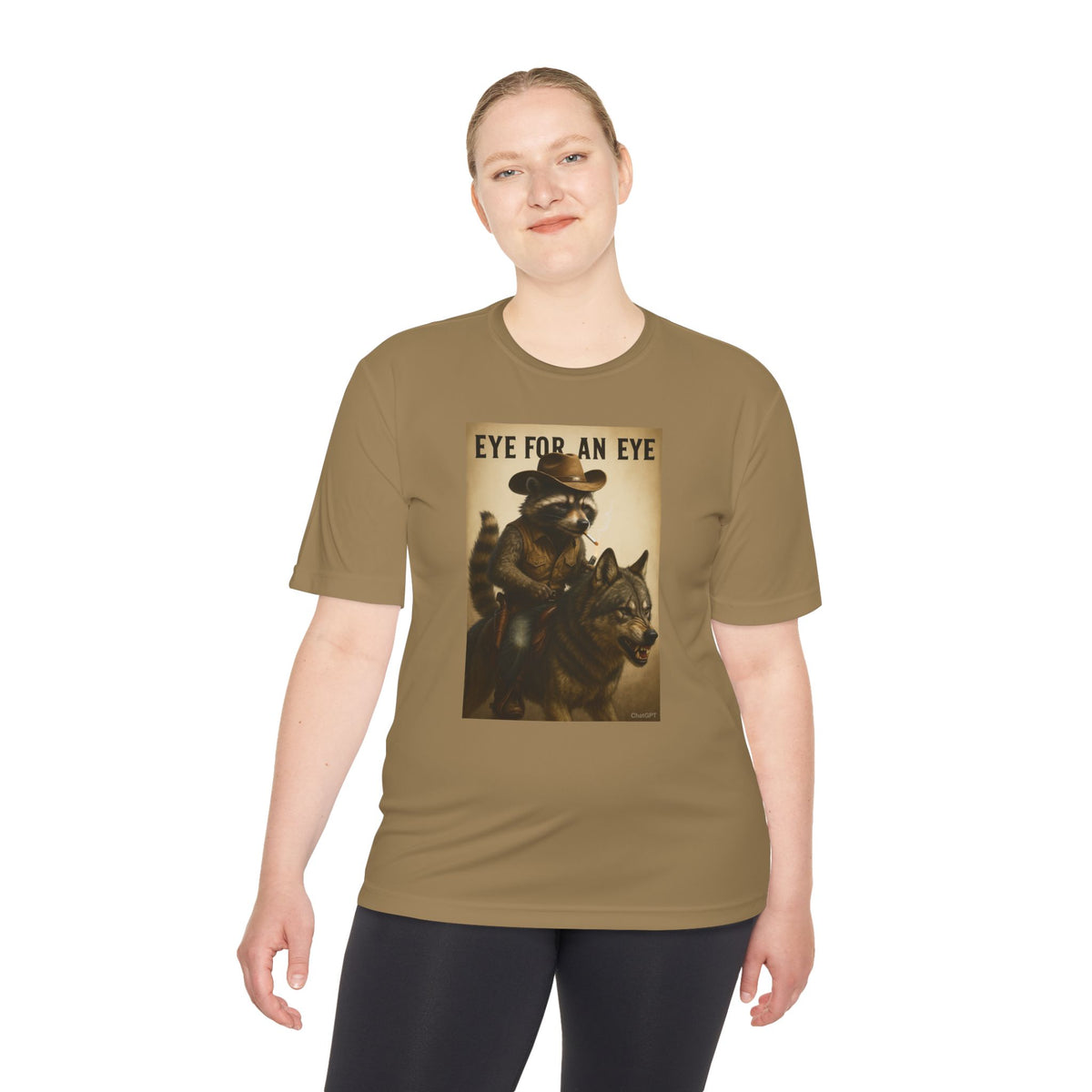 T-Shirt — "Eye for an Eye" Raccoon Warrior Graphic Tee