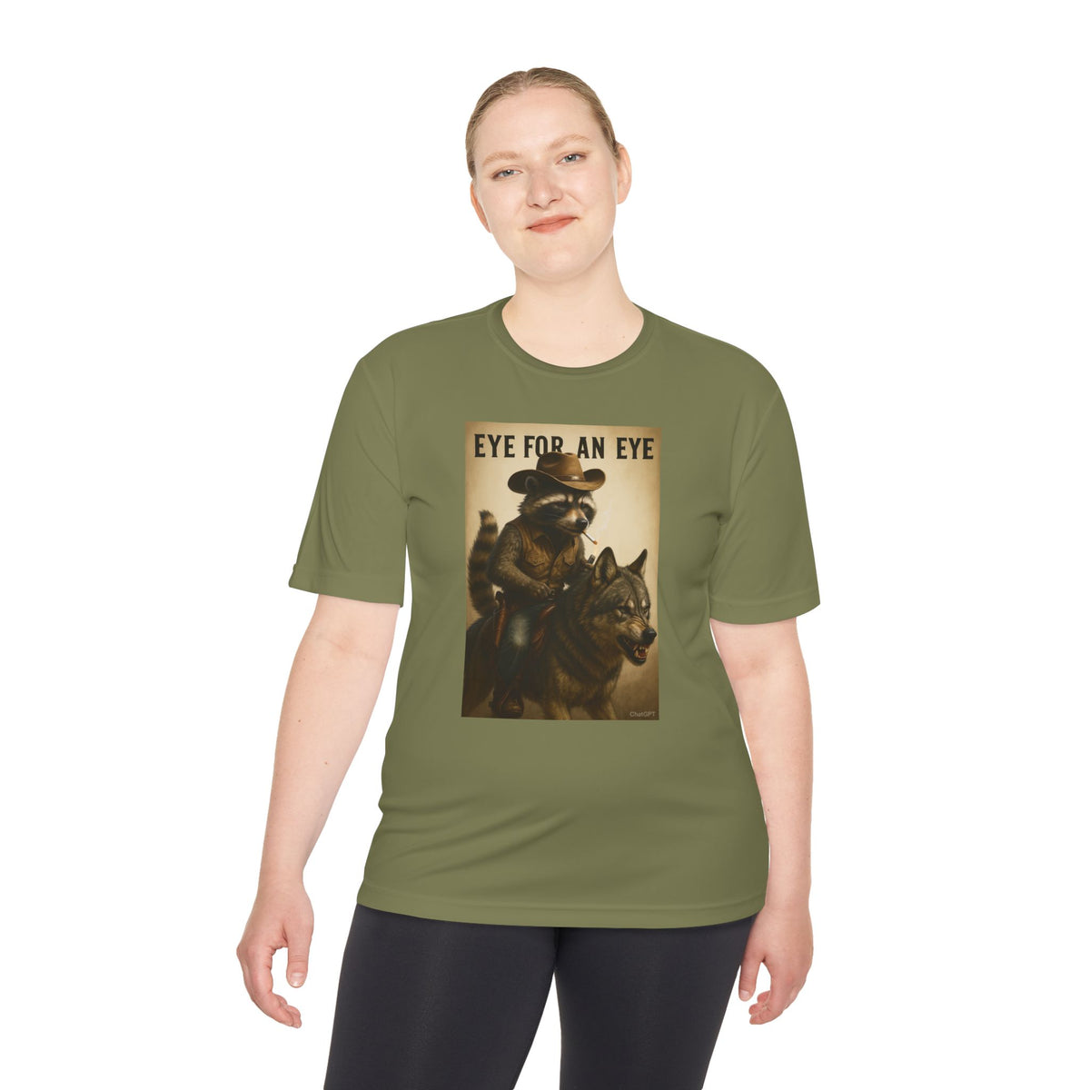 T-Shirt — "Eye for an Eye" Raccoon Warrior Graphic Tee